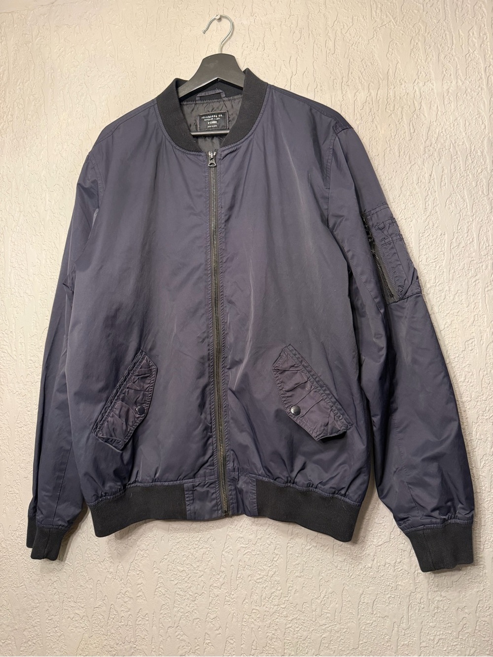 7 Diamonds Navy Blue Bomber Jacket
